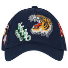 Boys Navy Blue Varsity Tiger Logo Cap, 1, hi-res